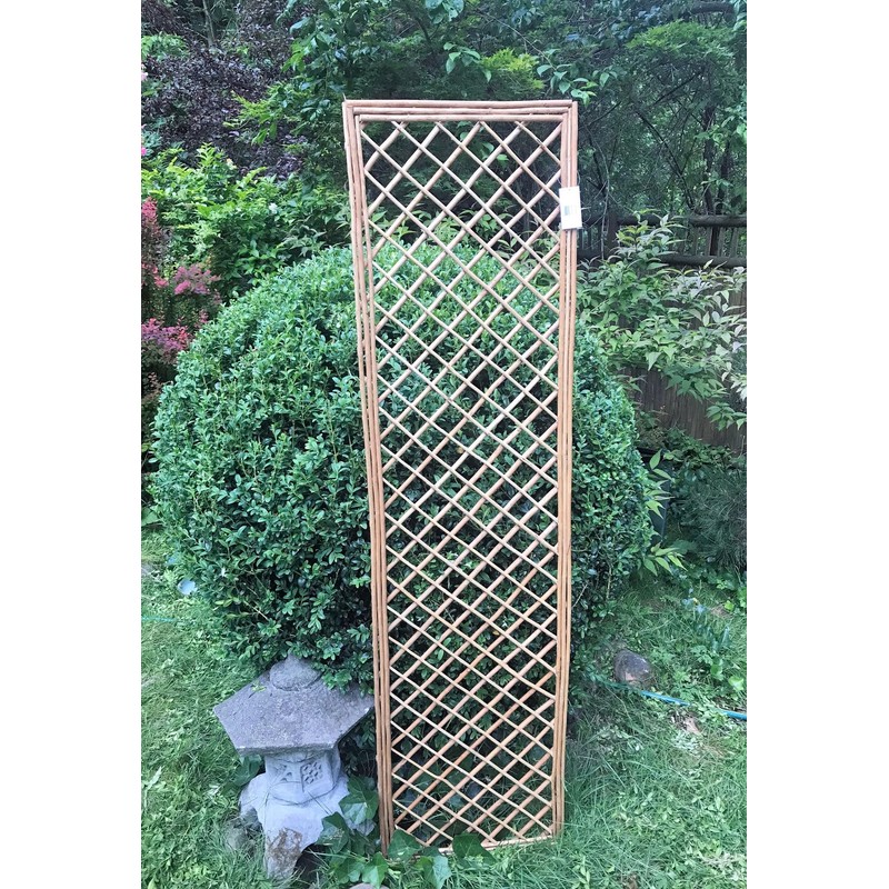Flat Top Debarked Willow Trellis Panel