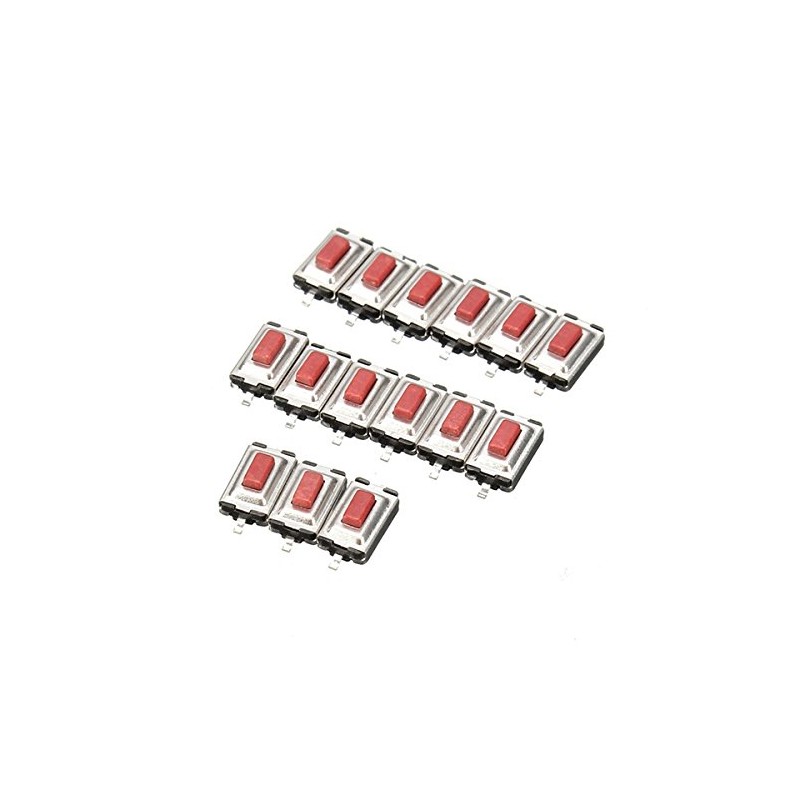 Bluelover Push Button Micro Switch, 15Pcs 3x6x2.5MM SMD SMT Tactile