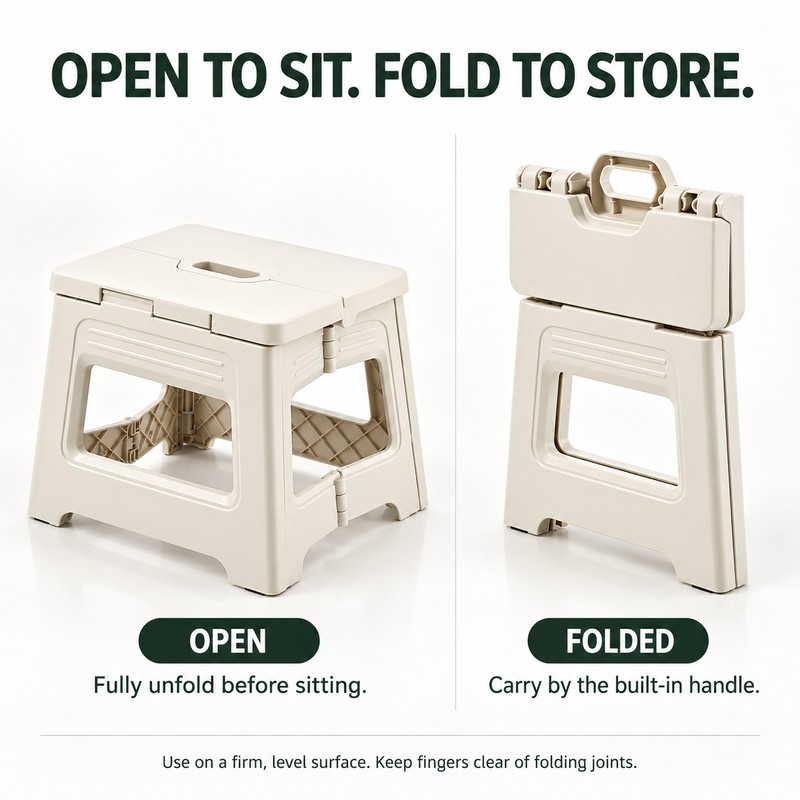 Lightweight Thickened Folding Stool for Outdoor Camping Fishing - Portable