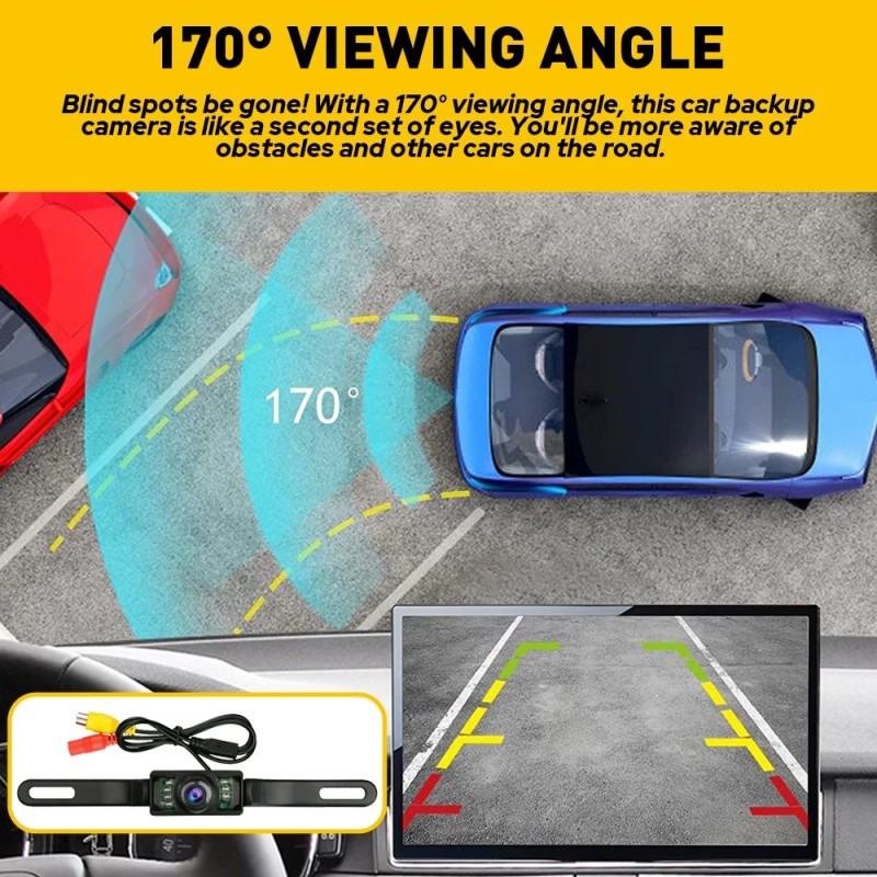 Parking Camera Wide 170° Waterproof Night Vision Car Rear View