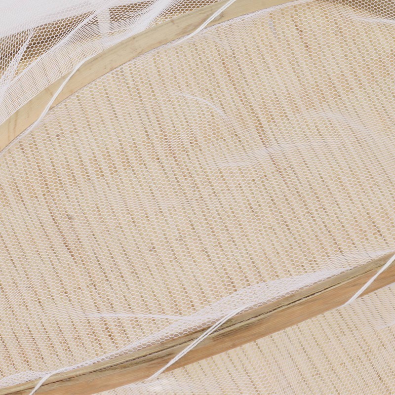2Pcs Food Serving Tent Basket Fly Skeeter Insect Resistant Bamboo