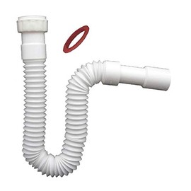 Sanixa Universal Drain Siphon Flex 1 1/4 Inch to 32/40 mm Siphon Kitchen Sink Bathroom Sink Drain Flexible Sink