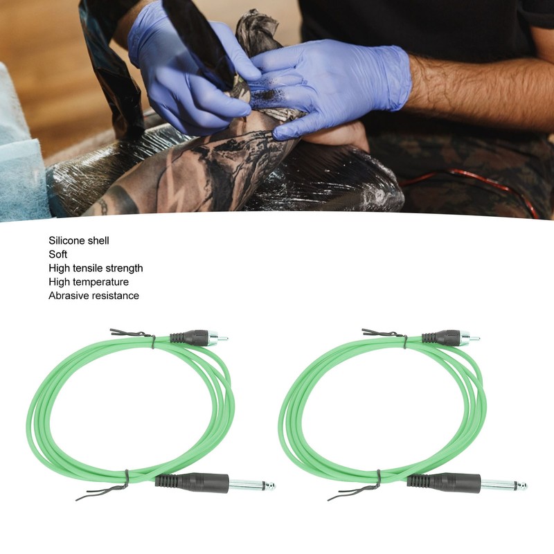 2pcs 5.9ft Tattoo Clip Cords RAC Interface Professional Copper Silicone