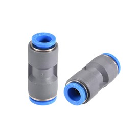 sourcing map sourcing map Straight Push to Connector Reducer Fitting 12mm to 10mm Quick Release Pneumatic Connector Plastic Union Pipe Tube Fitting Grey 2Pcs