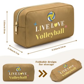 Volleyball Gifts for Players Volleyball Cosmetic Makeup Bag Volleyball Makeup Bag Volleyball Gifts for Sport Lovers Volleyball Lovers Gifts for Women Friends Coach Players Volleyball Stuff