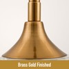 Homebelife Transparent Clear Hammered Glass Pendant Light with Brass Gold