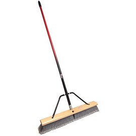 American Select Tubing Pbsa24001 24" Smooth-Surface Push Broom with Red/Black Handle