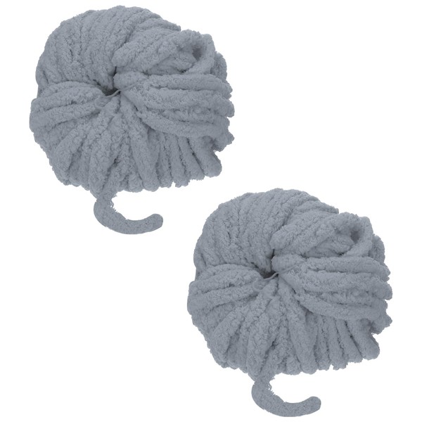 sourcing map 2pcs Chunky Yarn Bulky Thick Fluffy Yarn for