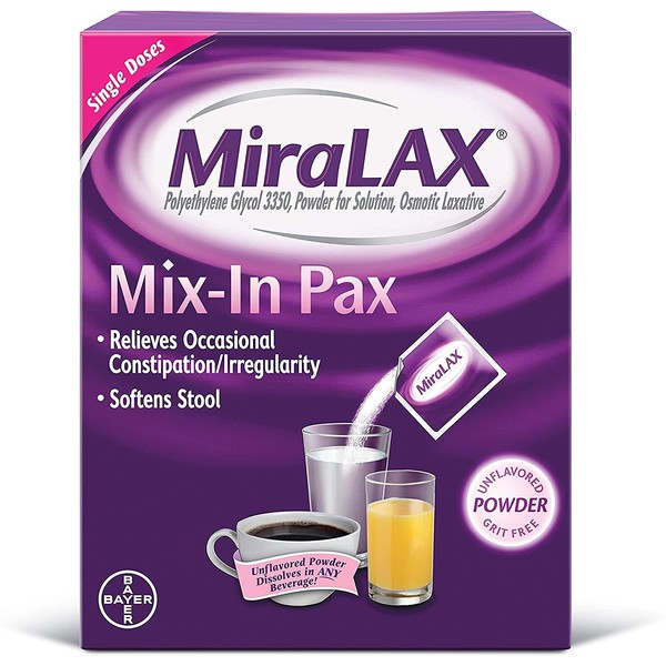 MiraLAX Mix-In Polyethylene Glycol 3350, 10 Singles Doses