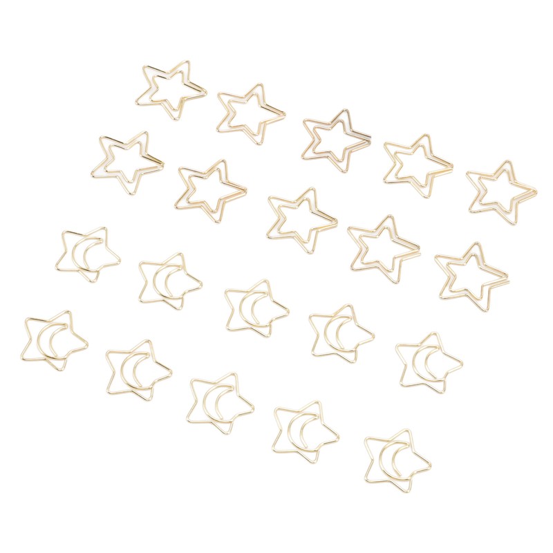 100 Pcs Paper Clips Portable Small Anti Slip Cute Star