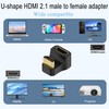 QIANRENON 8K HDMI U-Shaped Angle Display Adapter HDMI 2.1 Male