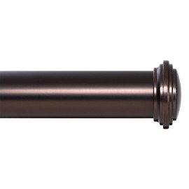 Ivilon Window Curtain Rod Decorative End Cap Design, 1 Inch Rod, 72 to 144 Inch. Oil Rubbed Bronze
