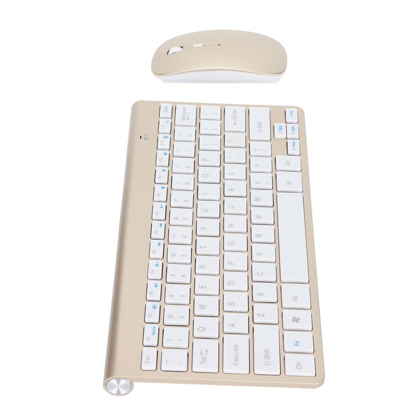 Keyboard Mouse Combo Wireless 2.4G USB Ultraslim Portable Ergonomic Wearproof