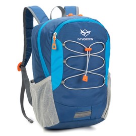IVYGREEN Little Kids Hiking Backpack for Boys or Girls, Small Daypack for Camping or Travel (Blue)