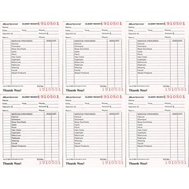 MARIANNA Salon Check Pads BK-08821W x 6