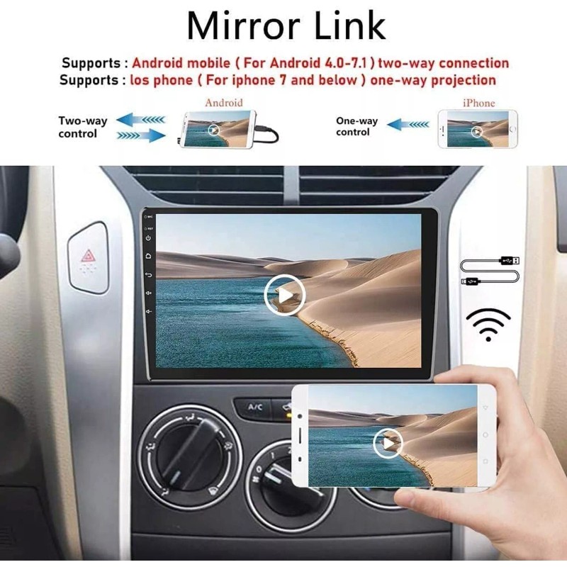 Liehuzhekeji 10.1Inch 2.5D HD Double Din Car Stereo Radio Receiver,