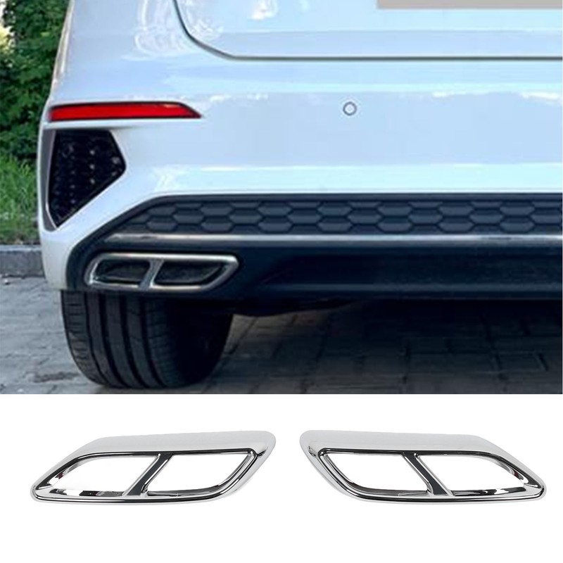 2PCS Exhaust Muffler Tail Pipe Cover Left Right Decorative Tail