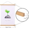 Magnetic Poster Frame Hanger, Natural Teak, Wooden Poster Hanger for