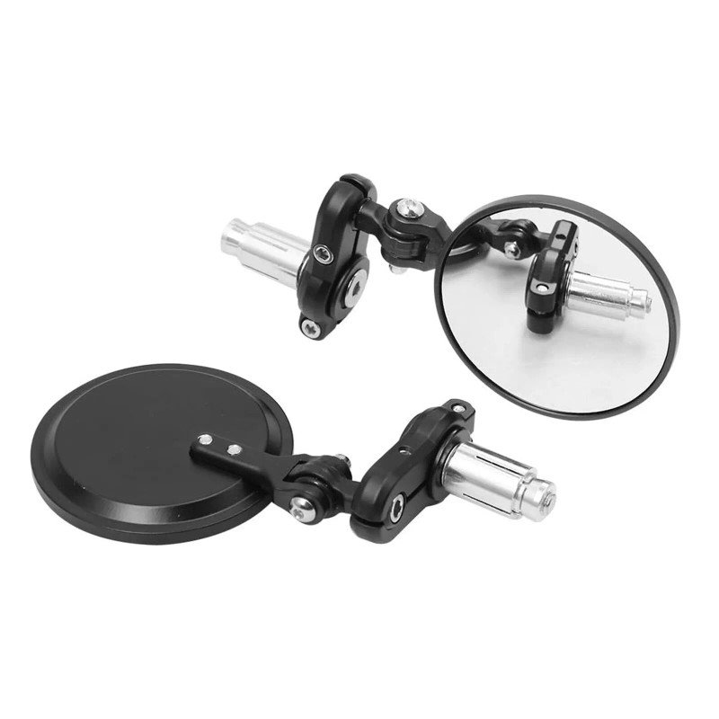 KEEPDSGN 2x 7/8" Round Motorcycle Handle Bar End Mirrors For