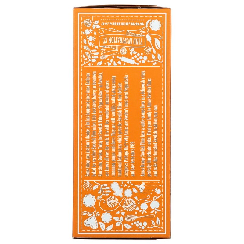 Anna's Orange Thins Swedish Cookies 5.25 Oz (Pack of 6)