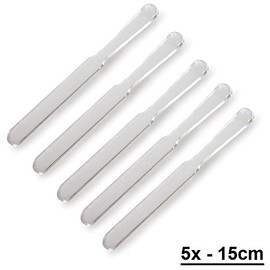 Acrylic Glass Cosmetic Spatula 15cm Long for Applying Canned Creams Transparent Kosmetex Cosmetic Spatula Pack of 5