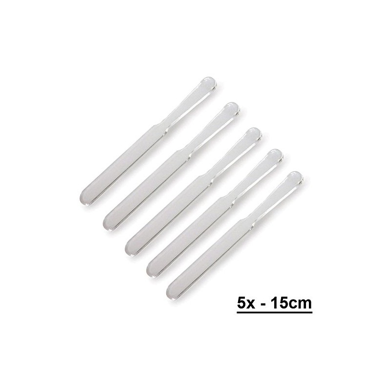 Acrylic Glass Cosmetic Spatula 15cm Long for Applying Canned Creams