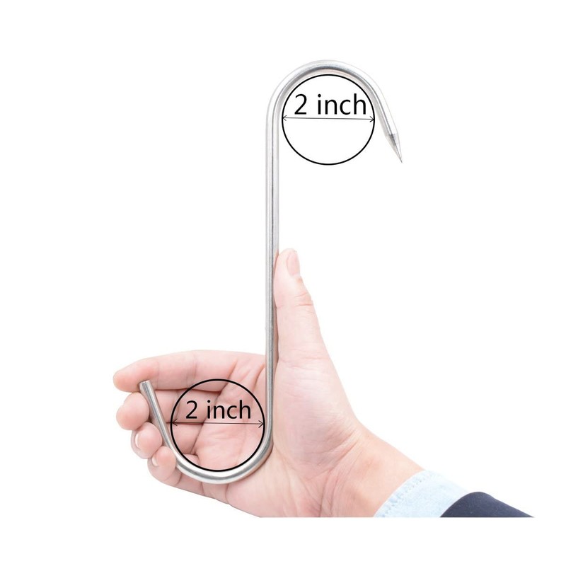 10" Meat Hooks,8mm Heavy Duty S-Hooks HONSHEN Stainless Steel Meat