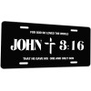 BLVD John 3:16 Religious Cross Metal License Plate Including Mounting