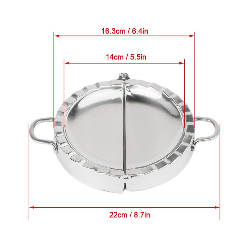 PAMISO Large Empanada Maker, 6.4 inch Stainless Steel Empanada Press,