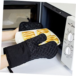 LABRIMP Cooking Apron Suit Heat Resistant Mitts Pot Holders Set for Men Women Kitchen Cookware Accessories
