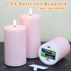 Girimax Pink Flameless Pillar Candles with Remote, LED Candles Battery