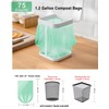 75 Counts AYOTEE Mini Garbage Bags, 1.2 Gallon Small Compostable