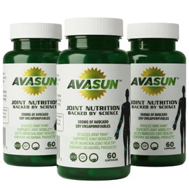 ASU Joint Support Supplement – 300mg Avocado Soy Unsaponifiables for Joint Comfort, Mobility & Cartilage Health, Clinically Studied, Plant-Based, Non-GMO, Gluten-Free, 60 Capsules (6 Month Supply)