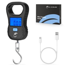 Calamus Lightweight Fishing Scale, Rechargeable Digital Scale with USB Cable, 55lb Capacity, Multi-Units Pound/Ounces & Kilograms, High Accuracy, Backlight LCD Display, Fishing Gifts for Men