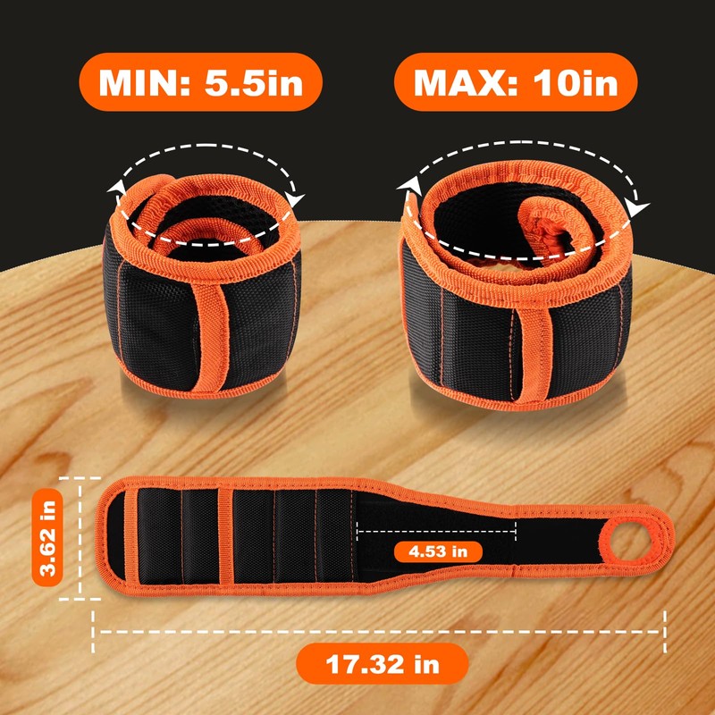 Allinside Magnetic Wristband for Tools, Tool Belt Wrist Band with