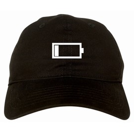 Kings Of NY Low Battery Cell Phone Meme Adult 6 Panel Dad Hat Cap Black