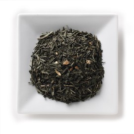 Mahamosa Flavored Green Tea Blend and Tea Filter Set: 2 oz Lemon Sencha Green Tea, 100 Loose Leaf Tea Filters (Bundle- 2 items)