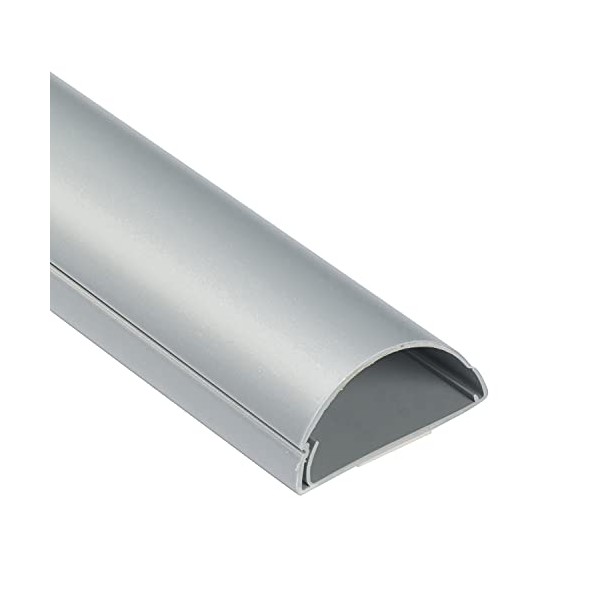 D-Line 18" One-Piece TV Cord Cover Gray, Half Round Cable