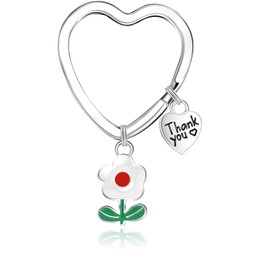Ninivi Teacher Gifts Keyring, Thank You Teacher Gifts, Best Teacher Gifts for Women, Teacher Leaving Gifts from Kids, Nursery Teacher Appreciation Present for Birthday Graduation Thanksgiving (White)