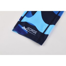 Jeorge Boys Chlorine Resistant Swimming Jammers, Competition Shorts, 250gsm Lycra, Adjustable Drawstring (AU, Numeric, 26, Blue Camoflage)