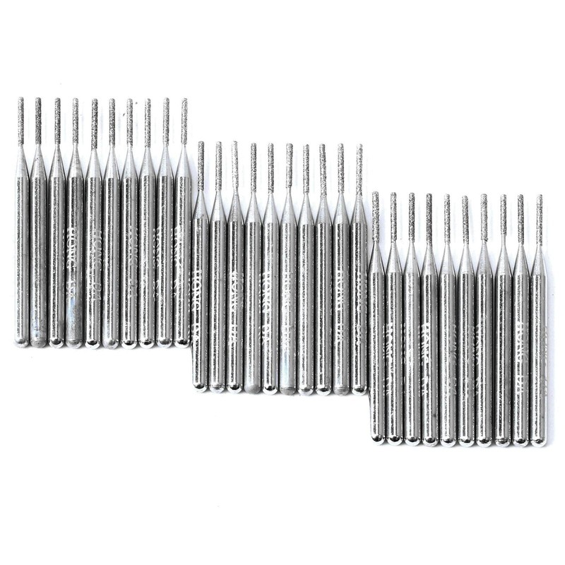 JINGLING 30 Pcs 1mm Diamond Drill Bits for Stone Ceramic