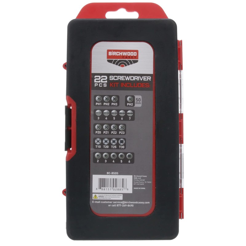 BIRCHWOOD CASEY Basic Screwdriver Kit | Durable Versatile Gunsmithing Wrench