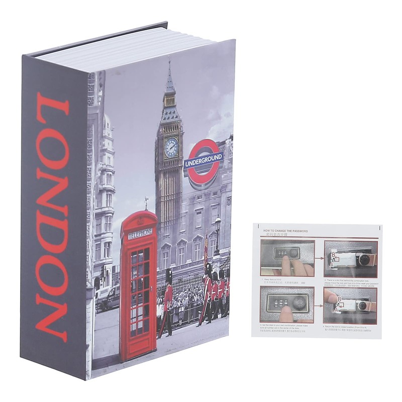 ANKROYU Safe with Password, Book Shaped Safe, Durable Safe for