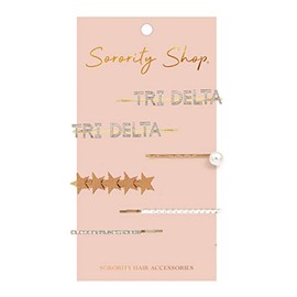 Delta Delta Delta - Sorority Hair Clips - 6/pack