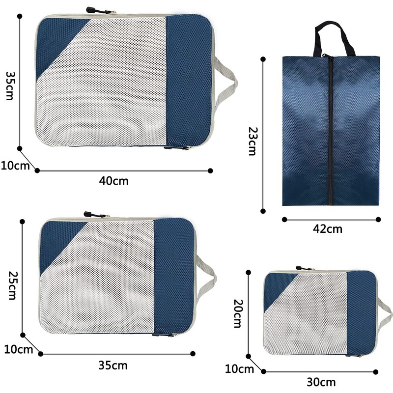 ehsbuy 4-Piece Packing Cubes Compression Packing Bags for Suitcases 3