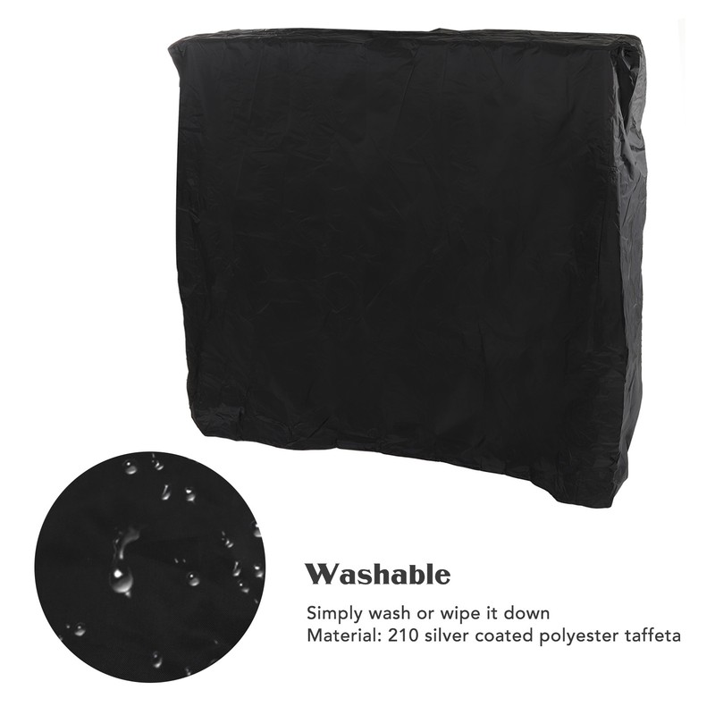 Ping Pong Table Cover Black Zippered 210 Silver Coated Waterproof