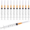 100 Pack 2ml (2.5ml) Plastic Luer Lock Syringa with 25Ga