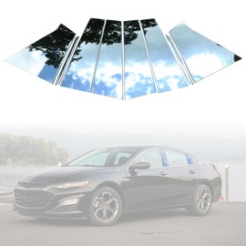 G Silver Stainless Steel Door Pillar Post Trim Fit for Chevy Malibu 2016-2021 Accessories Window Outer Post Panels Cover Door Pillar Moldings Sticker