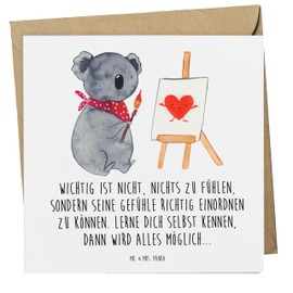 Mr. & Mrs. Panda Deluxe Karte Emotionen ausdrücken Weisheit - Geschenk, Selbstentwicklung, inspirierende Sprüche, Hochwertige Grußkarte,
