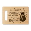 Christmas Bamboo Cutting Board Gifts, Winter Snowman Wishes Charcuterie Board,